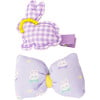 Bunny Hairclips, Purple - Hair Accessories - 1 - thumbnail