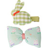 Bunny Hairclips, Green - Hair Accessories - 1 - thumbnail