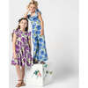 Girls Jennifer Dress, Purple Peonies - Dresses - 2