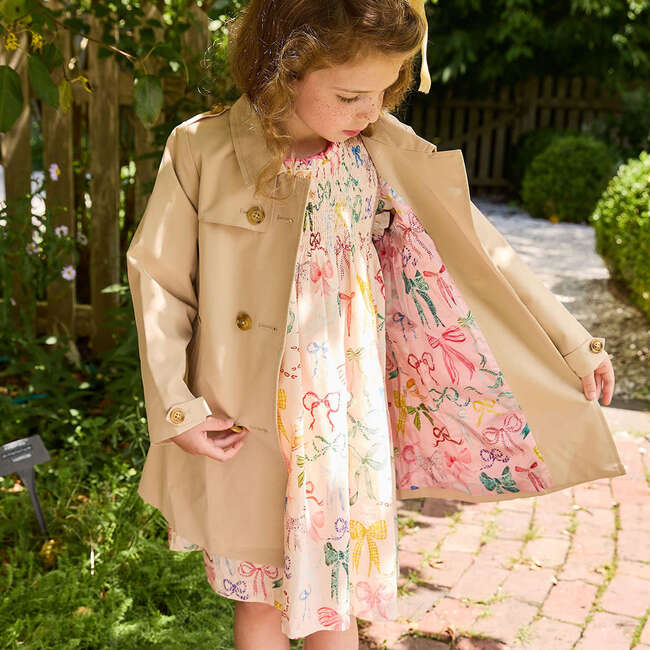 Girls Stevie Dress, Watercolor Bows - Dresses - 4