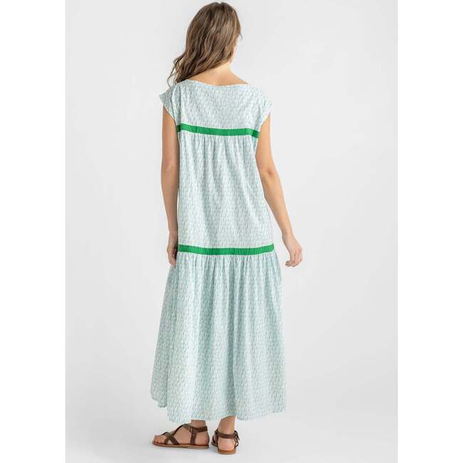 Womens Krista Dress, Blue Tulips - Dresses - 3