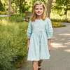 Girls Brooke Dress, Blue Tulips - Dresses - 2