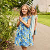 Girls Gracie Dress, Blue Peonies - Dresses - 5