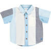 Boys Jack Shirt, Ocean Stripe - Shorts - 1 - thumbnail