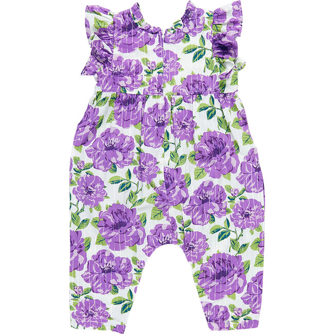 Baby Girls Jennifer Jumper, Purple Peonies - Rompers - 4