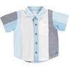 Baby Boys Jack Shirt, Ocean Stripe - Shirts - 1 - thumbnail