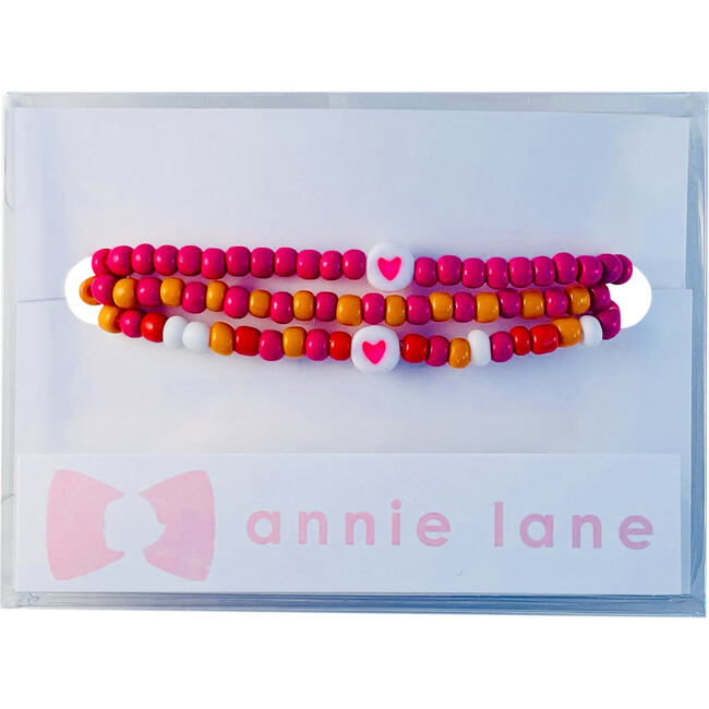 Bracelet Set, Pink & Orange
