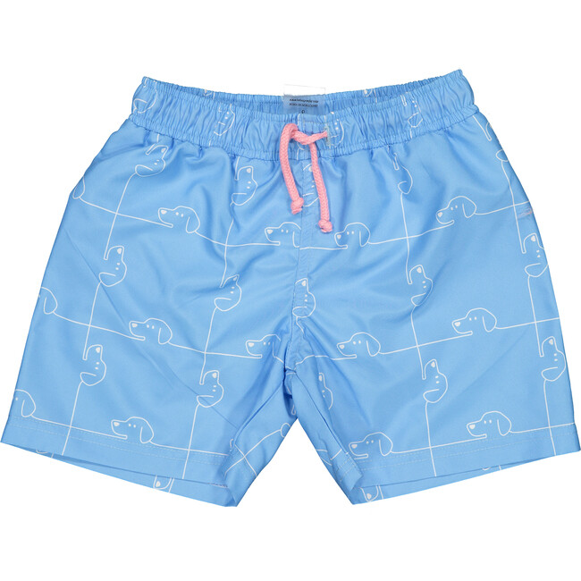 Puzzle Dog Classic Swim Shorts, Blue