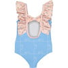 Puzzle Dog & Day Garden Swimsuit, Blue - One Pieces - 3