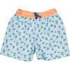 Blueberry Print Vichy Waistband Classic Swim Shorts, Multicolors - Swim Trunks - 1 - thumbnail