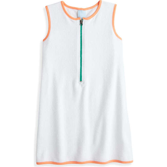 Terry Turner Tunic, White with Orange and Green