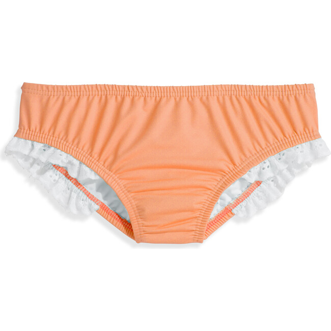 Ruffled Bathing Suit Bottom, Orange