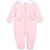 Collared Pima Footie, Pink - Footie Pajamas - 2