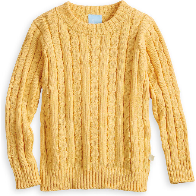 Cableknit Pullover, Yellow