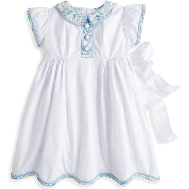 Lyde Embroidered Dress, Ivory with Piper Floral