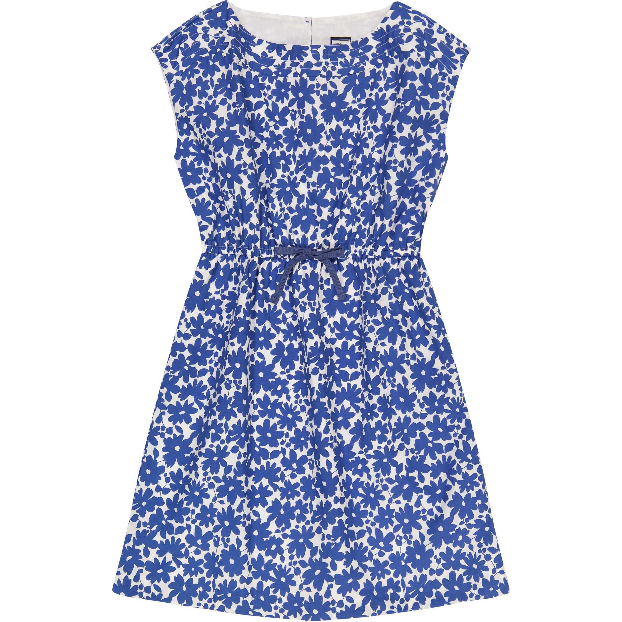 Izzy Drawstring Dress, Blue - Dresses - 1