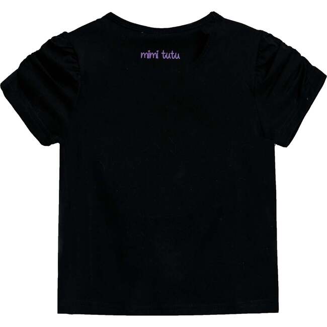 Unicorn Applique T-Shirt, Black - T-Shirts - 2