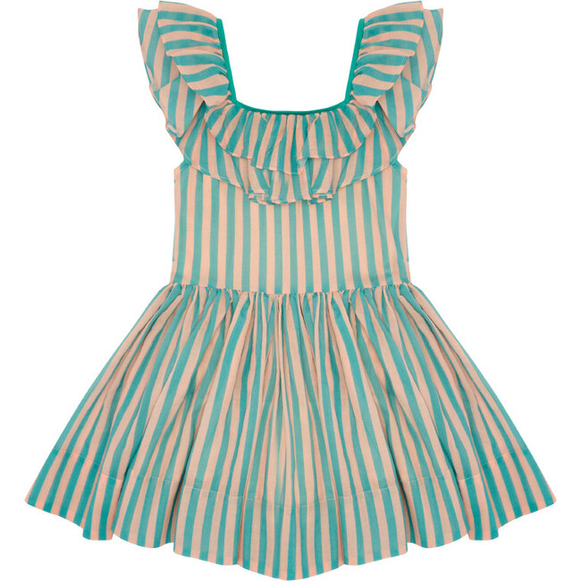 Postcard Dress, Just Peachy & The Pool Voile Stripe
