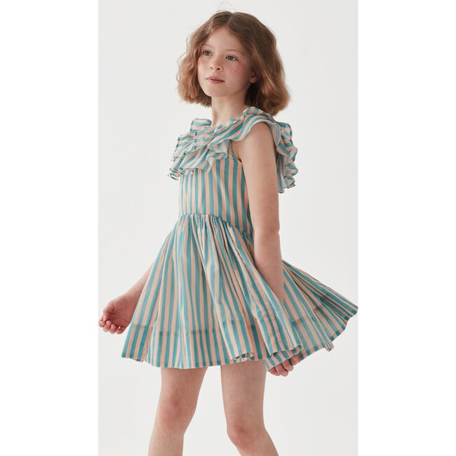 Postcard Dress, Just Peachy & The Pool Voile Stripe - Dresses - 5