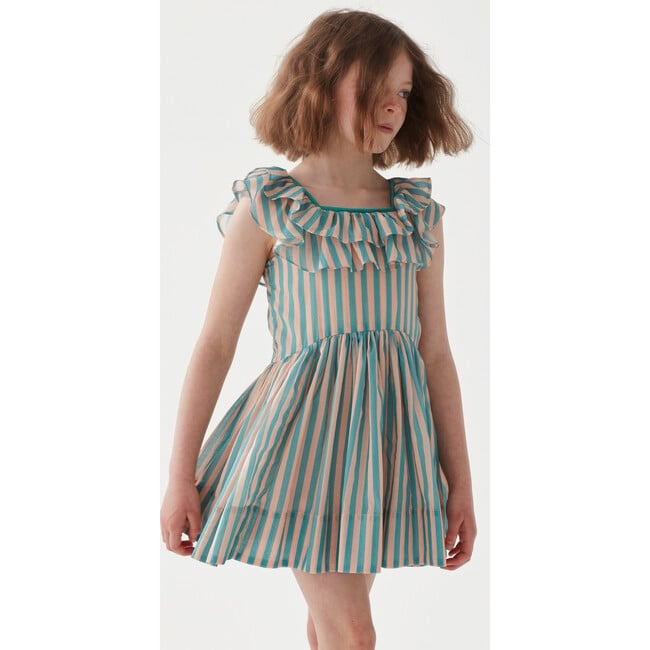 Postcard Dress, Just Peachy & The Pool Voile Stripe - Dresses - 6