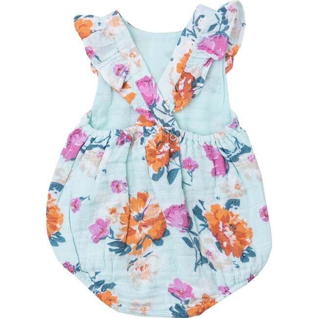 SOFT PETALS FLORAL SUNSUIT, Blue - Rompers - 2