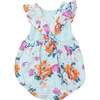 SOFT PETALS FLORAL SUNSUIT, Blue - Rompers - 2