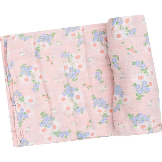 GATHERING DAISIES SWADDLE BLANKET, Pink