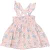 GATHERING DAISIES RUFFLE STRAP SMOCKED TOP AND DIAPER COVER, Pink - Dresses - 3