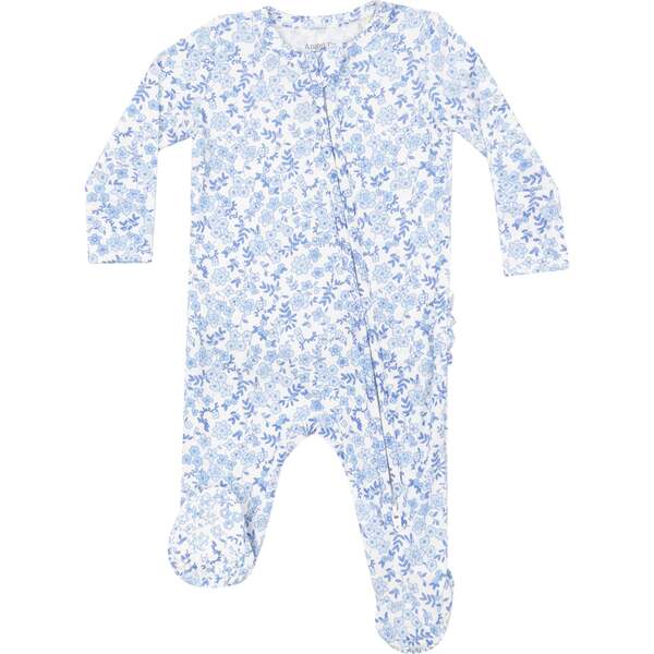 ANGEL DEAR BLUE STRIPE 2 WAY ZIPPER FOOTIE
