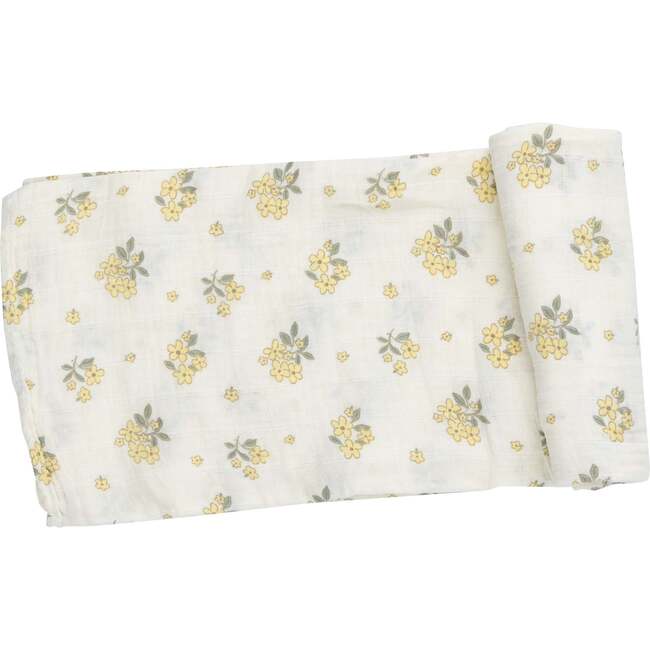 BUTTERCUP BOUQUETS SWADDLE BLANKET, White - Swaddles - 1