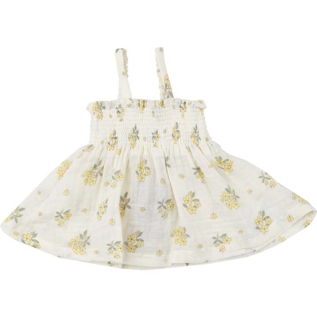 BUTTERCUP BOUQUETS SMOCKED TOP  & BLOOMER, White - Dresses - 3