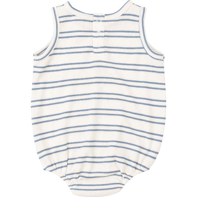 ANCHOR RIB STRIPE RIB TANK BUBBLE, White - Rompers - 2