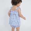 Blue Calico Floral RUFFLE TOP & BLOOMER, Blue - Dresses - 3