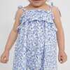 Blue Calico Floral RUFFLE TOP & BLOOMER, Blue - Dresses - 4
