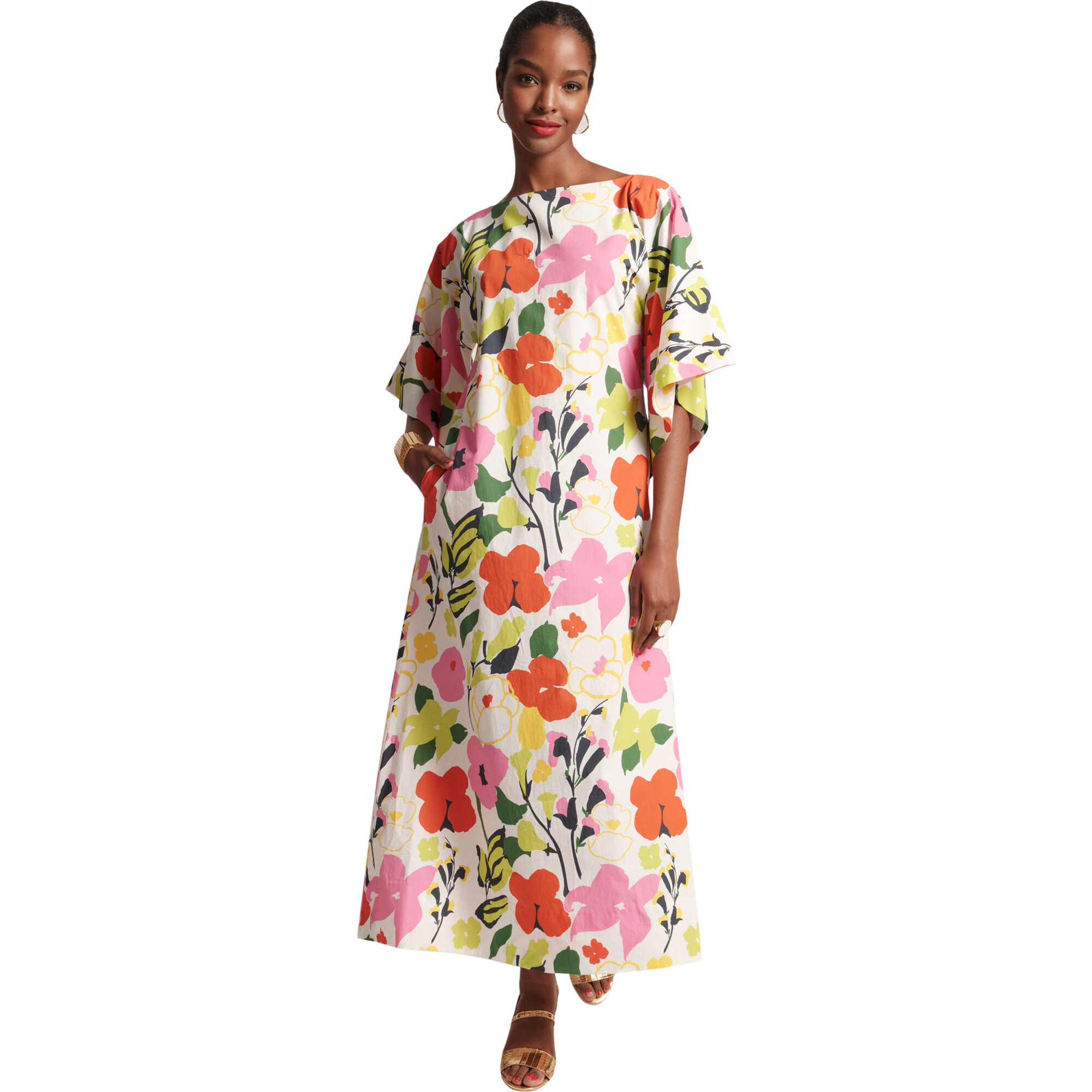 Women's Spinnaker Maxi Dress Poppy Meadow, Oyster/Multi - Dresses - 1