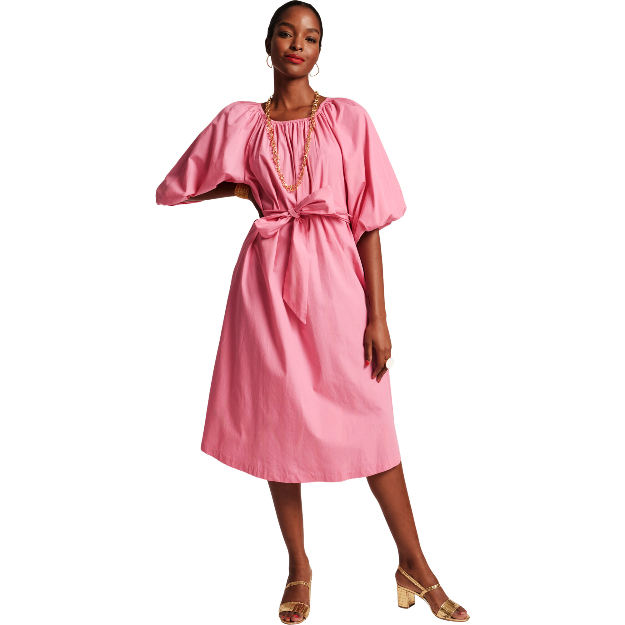 Women's Bliss Midi Dress, Pink - Dresses - 1