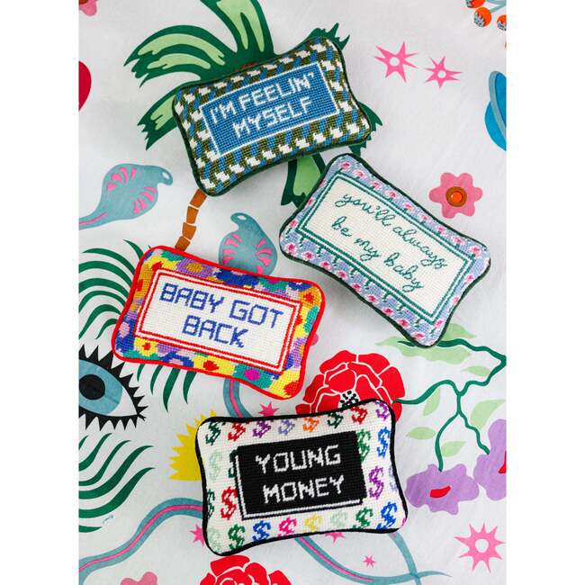 Young Money Mini Needlepoint Pillow - Decorative Pillows - 4