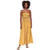 Women's Savannah Smocked Long Skirt, Gilded - Skirts - 1 - thumbnail