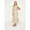 Women's Laguna V-Neck Sleeveless Midi Dress, Driftwood - Dresses - 3