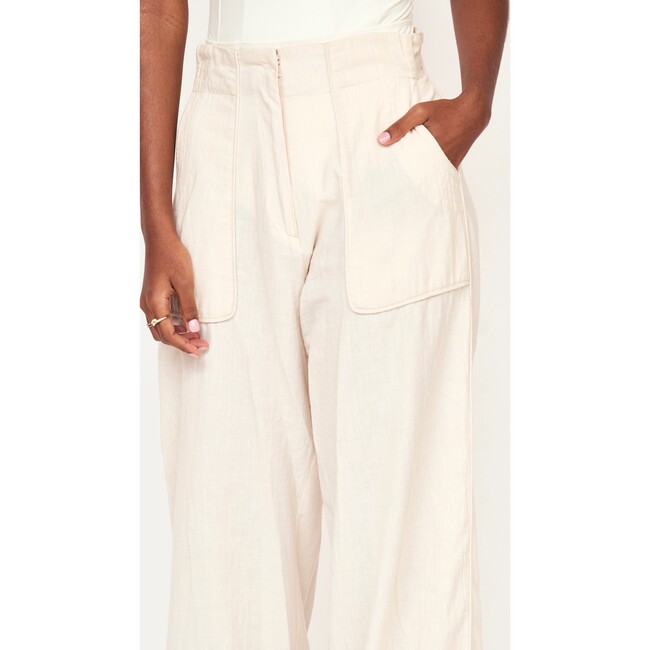 Women's Tivot Loose Fit Wide Leg Pant, Parchment - Pants - 4