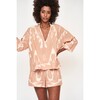 Women's Camden Deep V-Neck Top, Conch Ikat - Blouses - 2