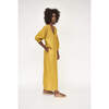 Women's Curacao Deep V-Neck Piped Caftan, Gilded - Dresses - 3