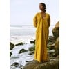 Women's Curacao Deep V-Neck Piped Caftan, Gilded - Dresses - 5