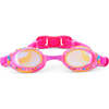 Tropical Tanzanite Rhinestone Youth Swim Goggle, Pink - Swim Goggles - 1 - thumbnail