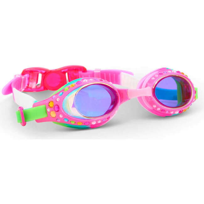 Summer Melon Rhinestone Youth Swim Goggle, Pink - Swim Goggles - 2