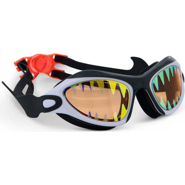 Shark Megamouth Great Bite White Youth Novelty Swim Goggle, White - Swim Goggles - 2