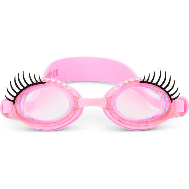 Powder Pink Eyelash Youth Swim Goggle, Pink