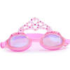 Pink Glitter Princess Crown Youth Swim Goggles, Pink - Swim Goggles - 1 - thumbnail