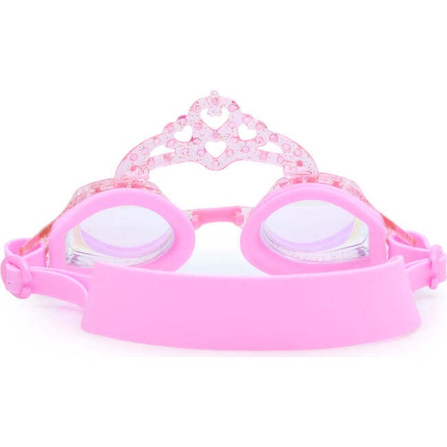 Pink Glitter Princess Crown Youth Swim Goggles, Pink - Swim Goggles - 3