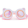 Kitten Rhinestone Youth Swim Goggle, White - Swim Goggles - 1 - thumbnail